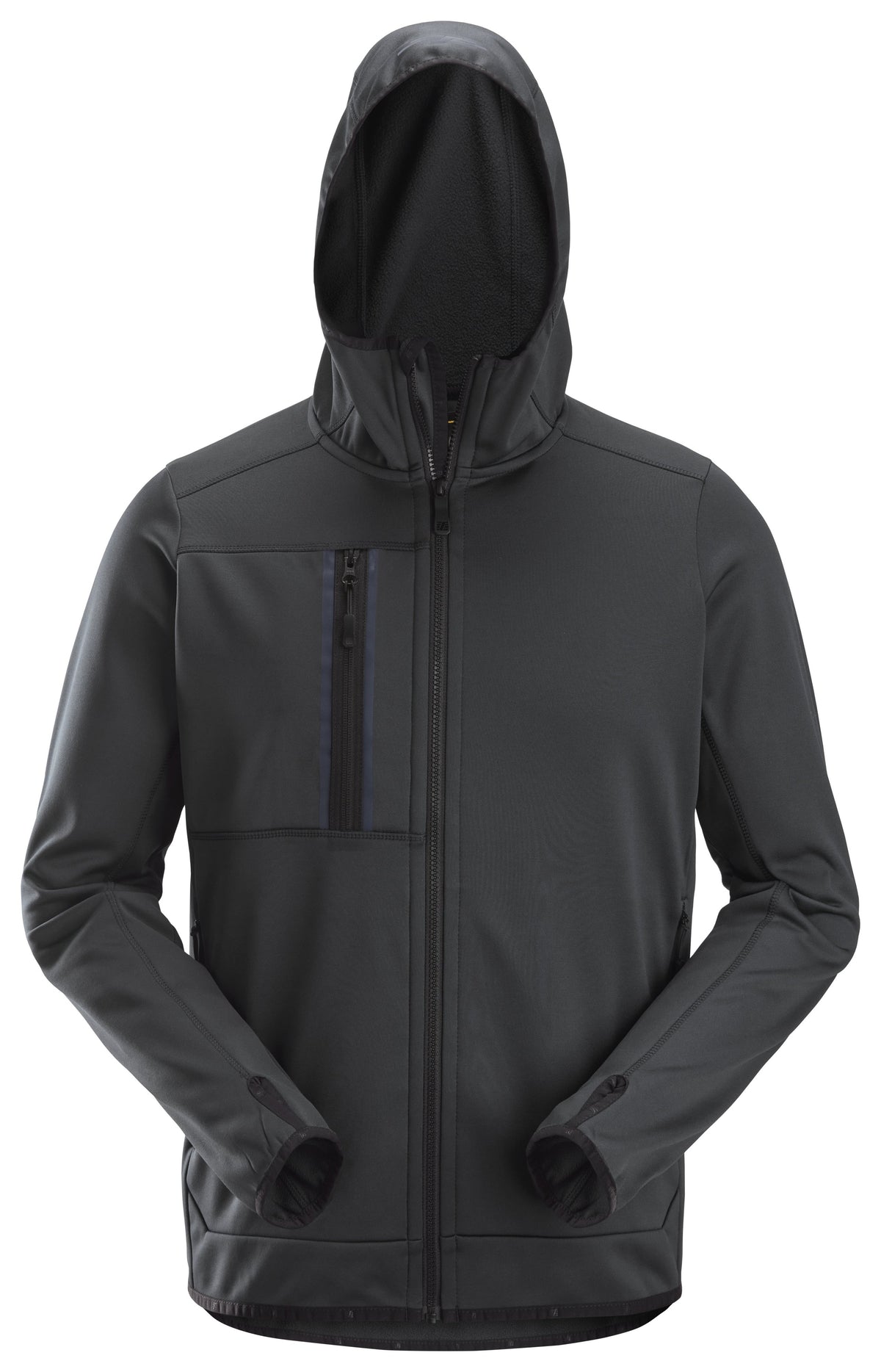 Snickers Workwear AllroundWork, Full Zip Fleece Hoodie in Steel Grey