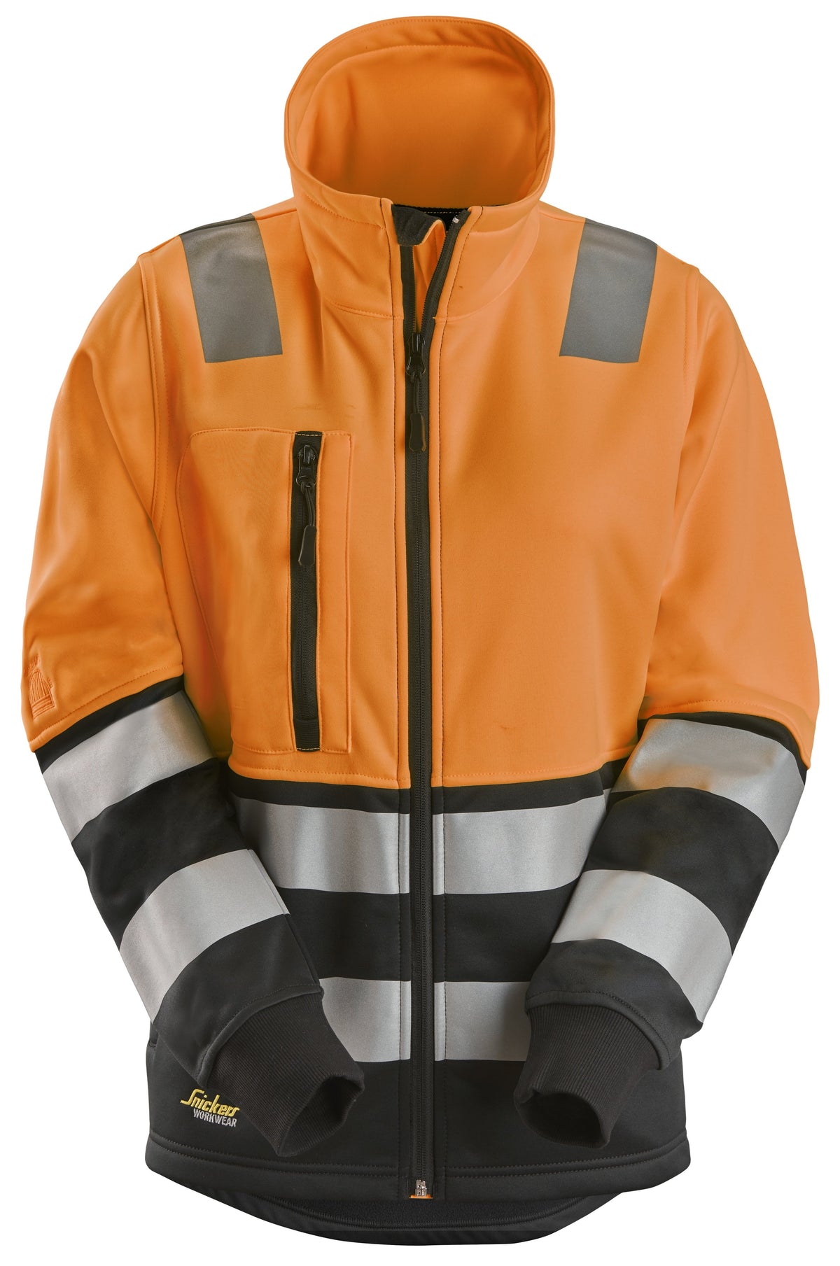 Snickers Workwear High-Vis Class 2, Women's Full Zip Jacket in Hi-Vis Orange/Black