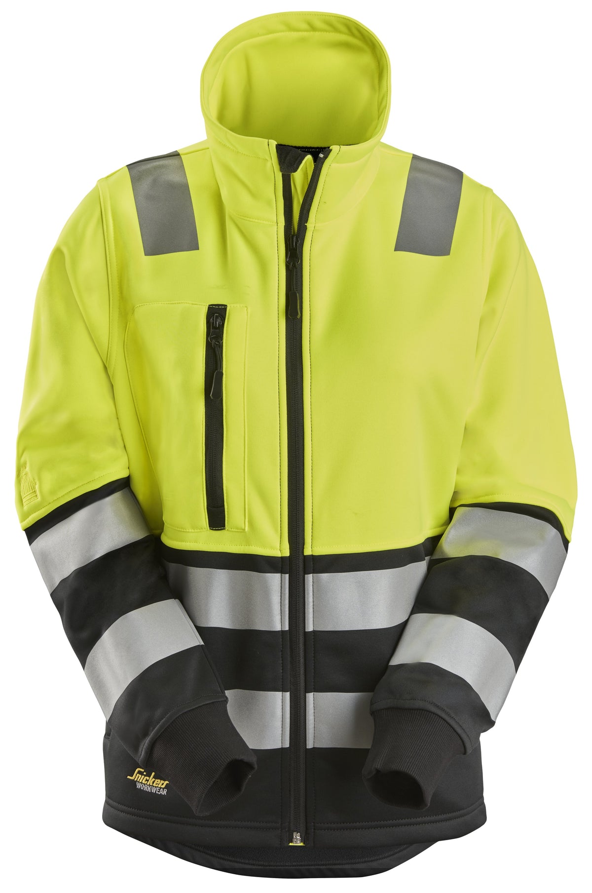 Snickers Workwear High-Vis Class 2, Women's Full Zip Jacket in Hi-Vis Yellow/Black