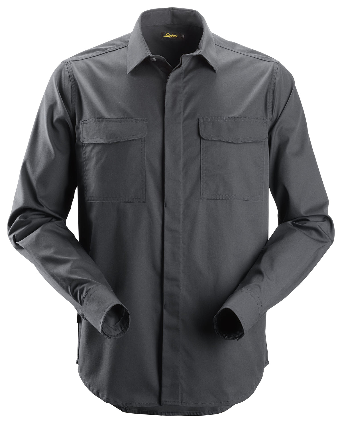 Snickers Workwear Service Long Sleeve Shirt in Steel Grey