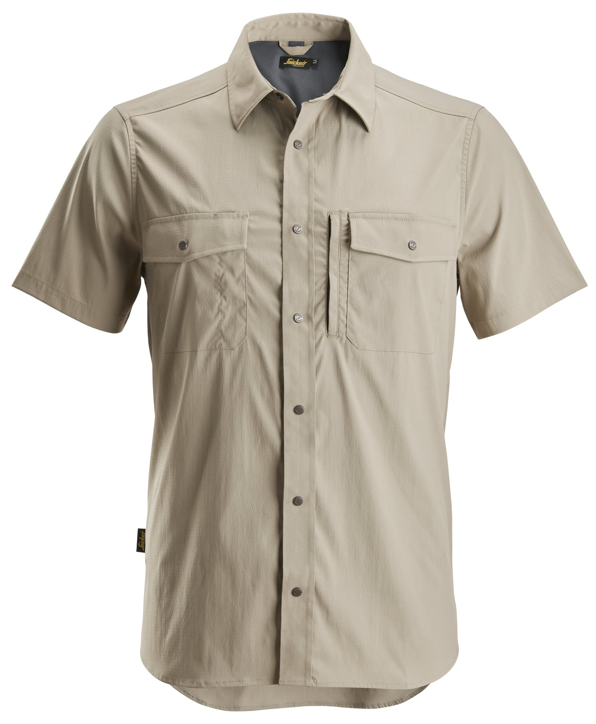Snickers Workwear LiteWork, Wicking Short Sleeve Shirt in Khaki