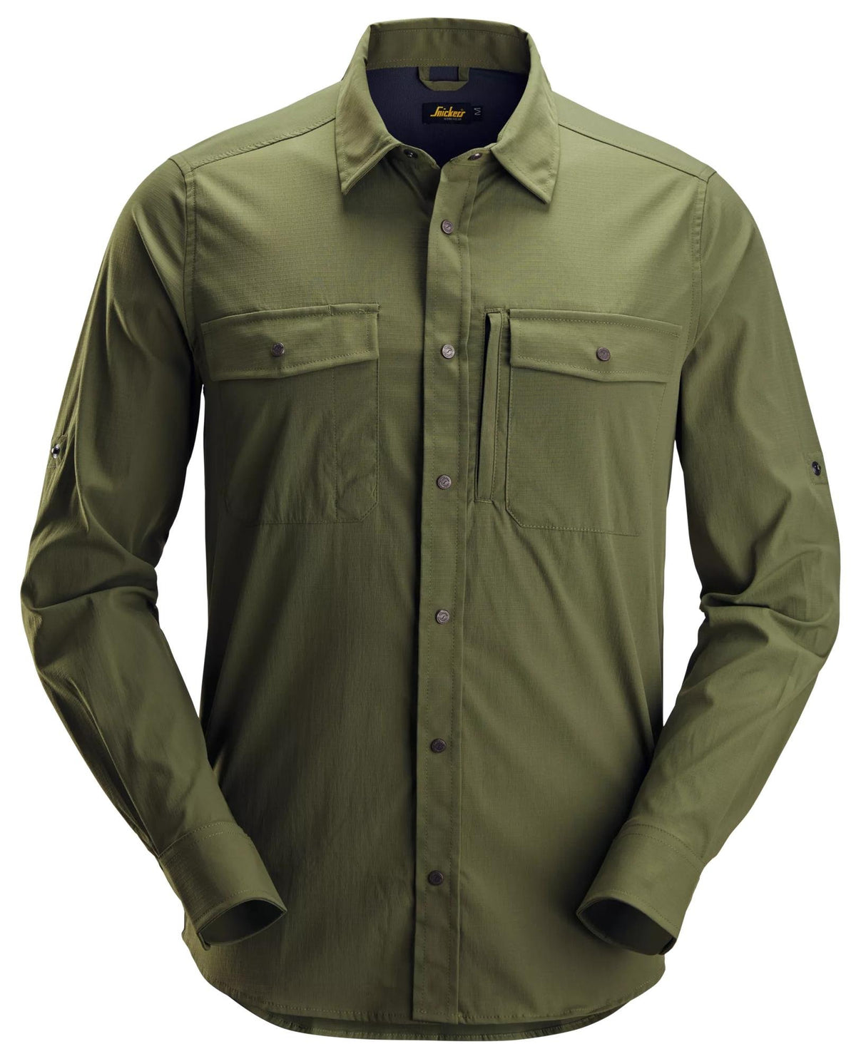 Snickers Workwear LiteWork, Wicking Long Sleeve Shirt in Khaki Green