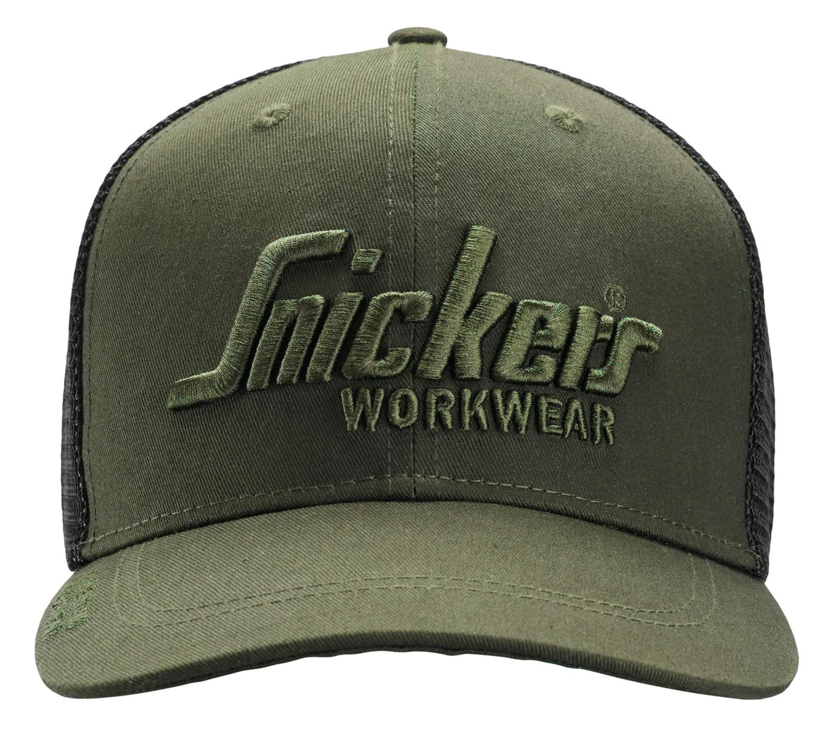 Snickers Workwear Trucker Cap in Khaki Green/Black