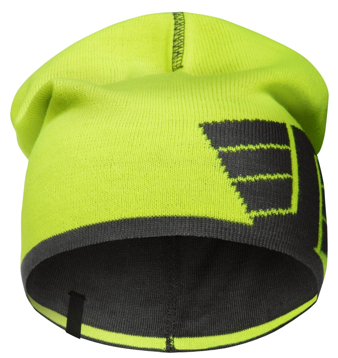 Snickers Workwear Reversible Beanie in Hi-Vis Yellow/Steel Grey