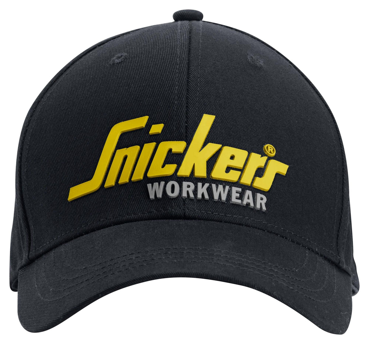 Snickers Workwear Logo Cap in Black/Yellow