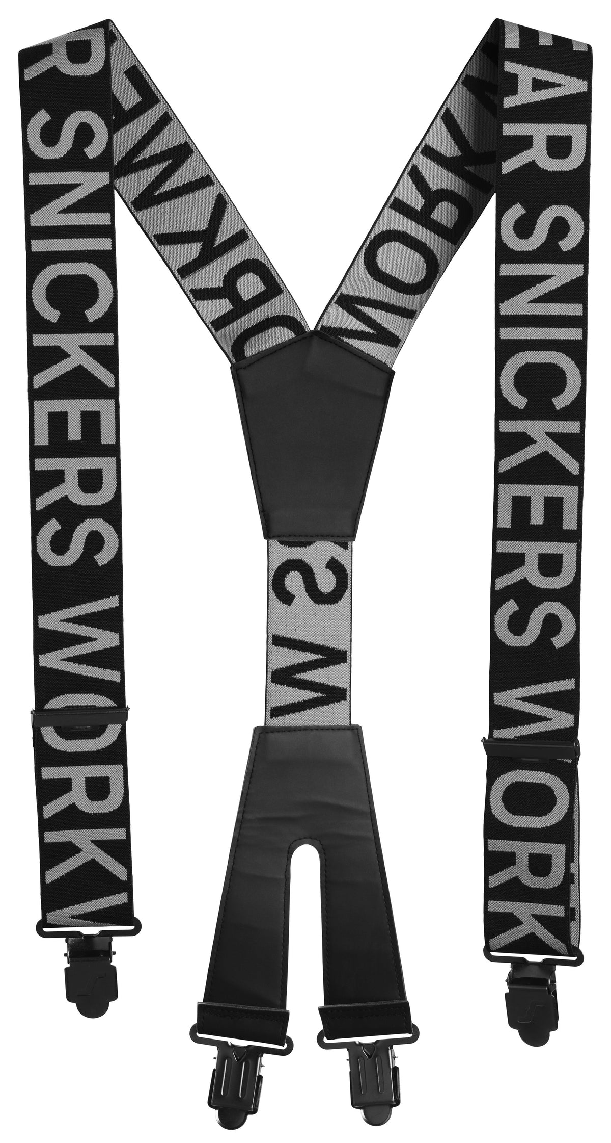 Snickers Workwear Logo Braces in Black/Steel Grey