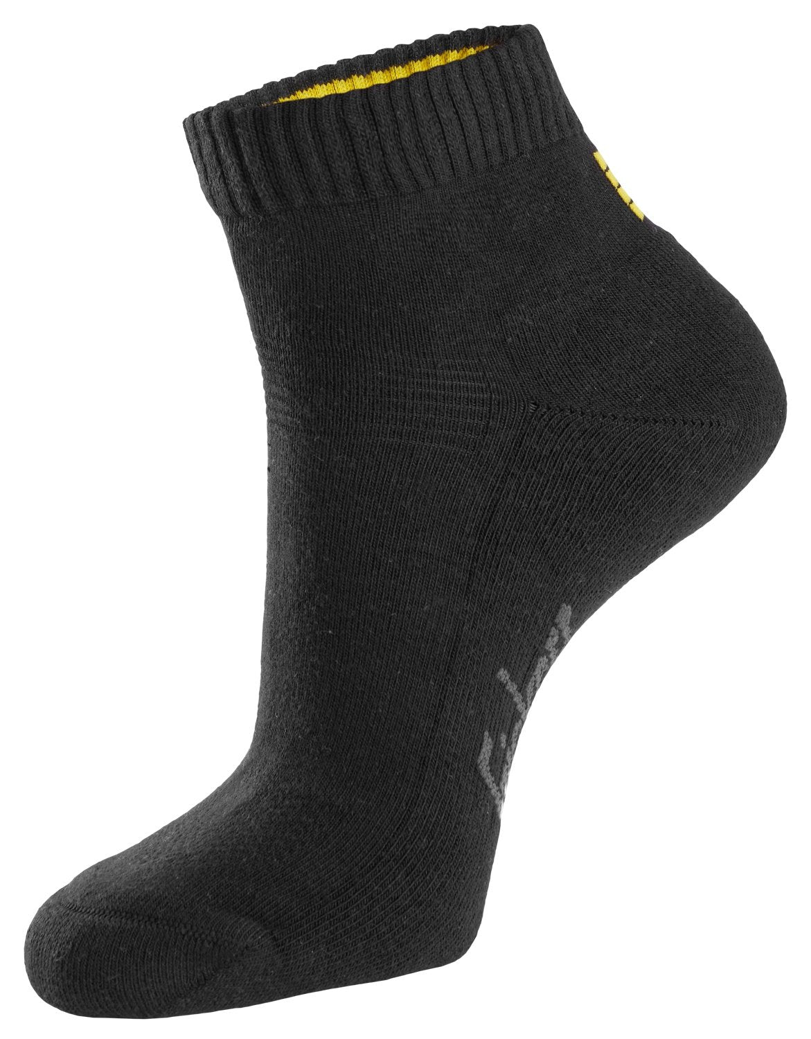 Snickers Workwear Cotton Low Socks, 3-Pack in Black