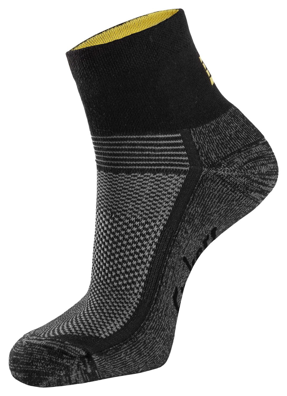 Snickers Workwear Zero-Waste Low Socks, 2-Pack in Black/Aluminium