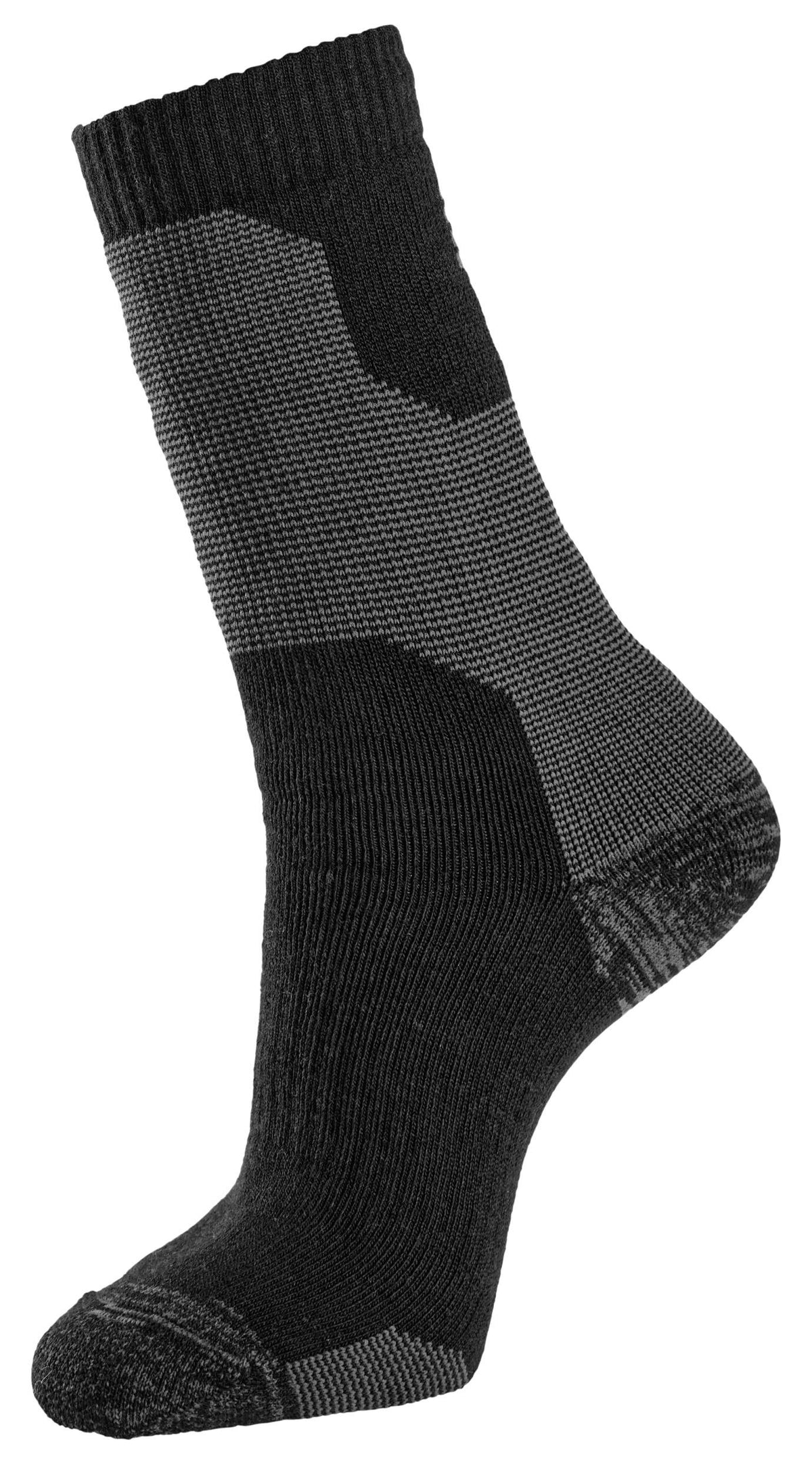 Snickers Workwear Heavy Wool Socks in Black/Steel Grey