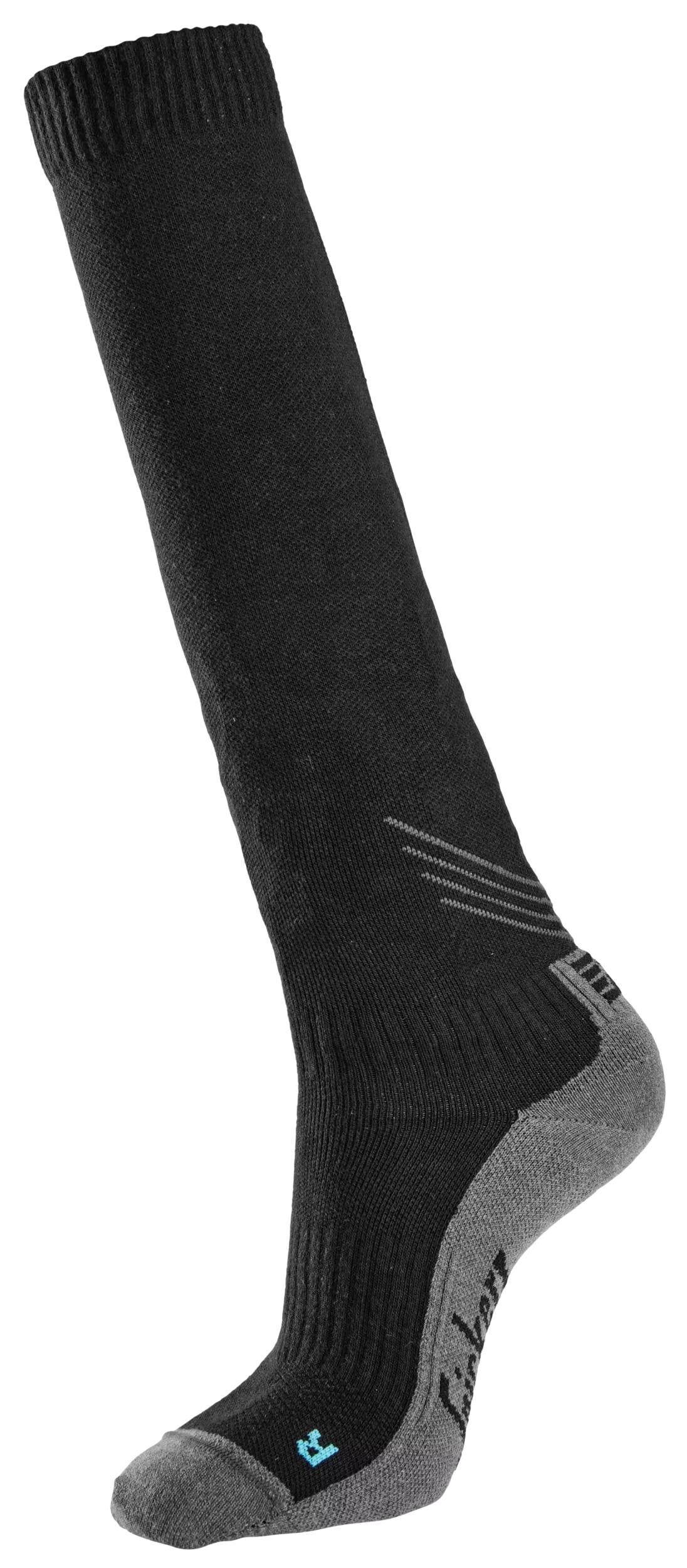 Snickers Workwear 37.5® Compression Knee High Socks in Black/Grey Melange