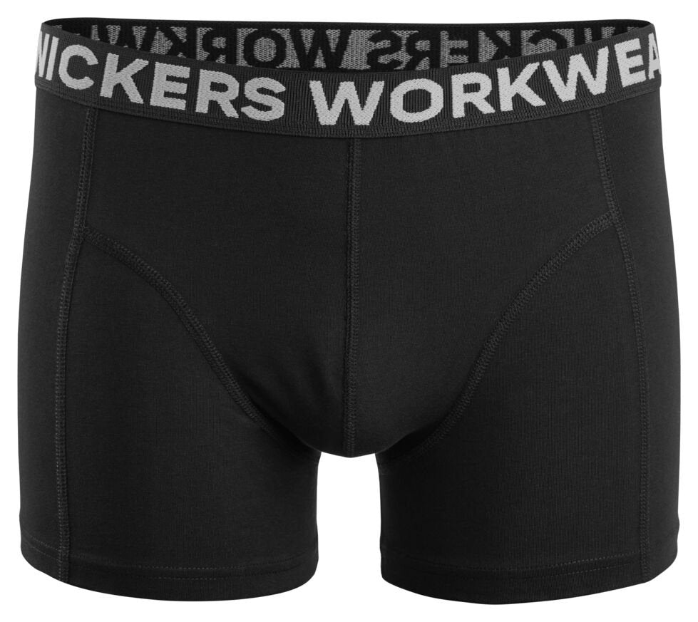 Snickers Workwear Stretch Boxers 2-pack in Black/Black