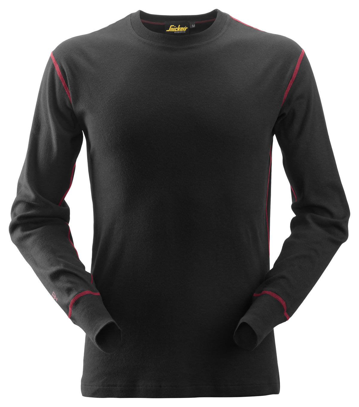 Snickers Workwear ProtecWork, Long Sleeve Crew Neck Shirt in Black