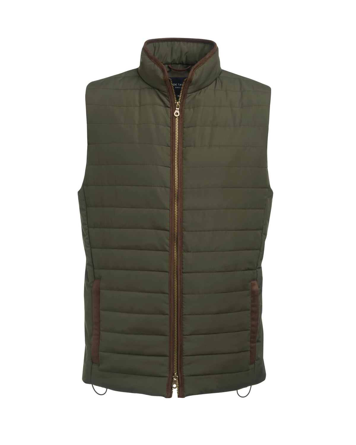 Brook Taverner Tampa Premium Quilted Gilet in Olive, image 3