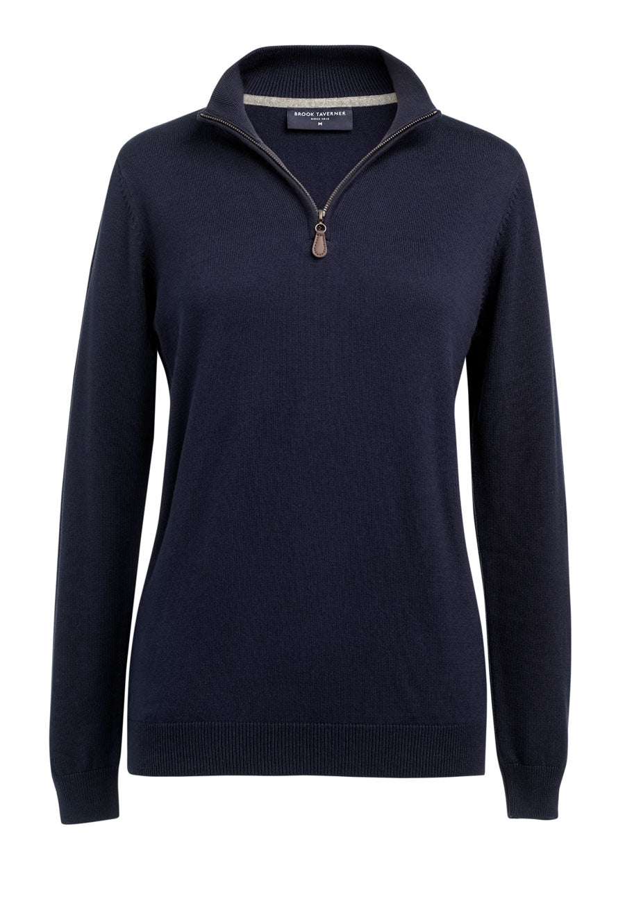 Brook Taverner Taylor 1/4 Zip Jumper in Navy, main product image