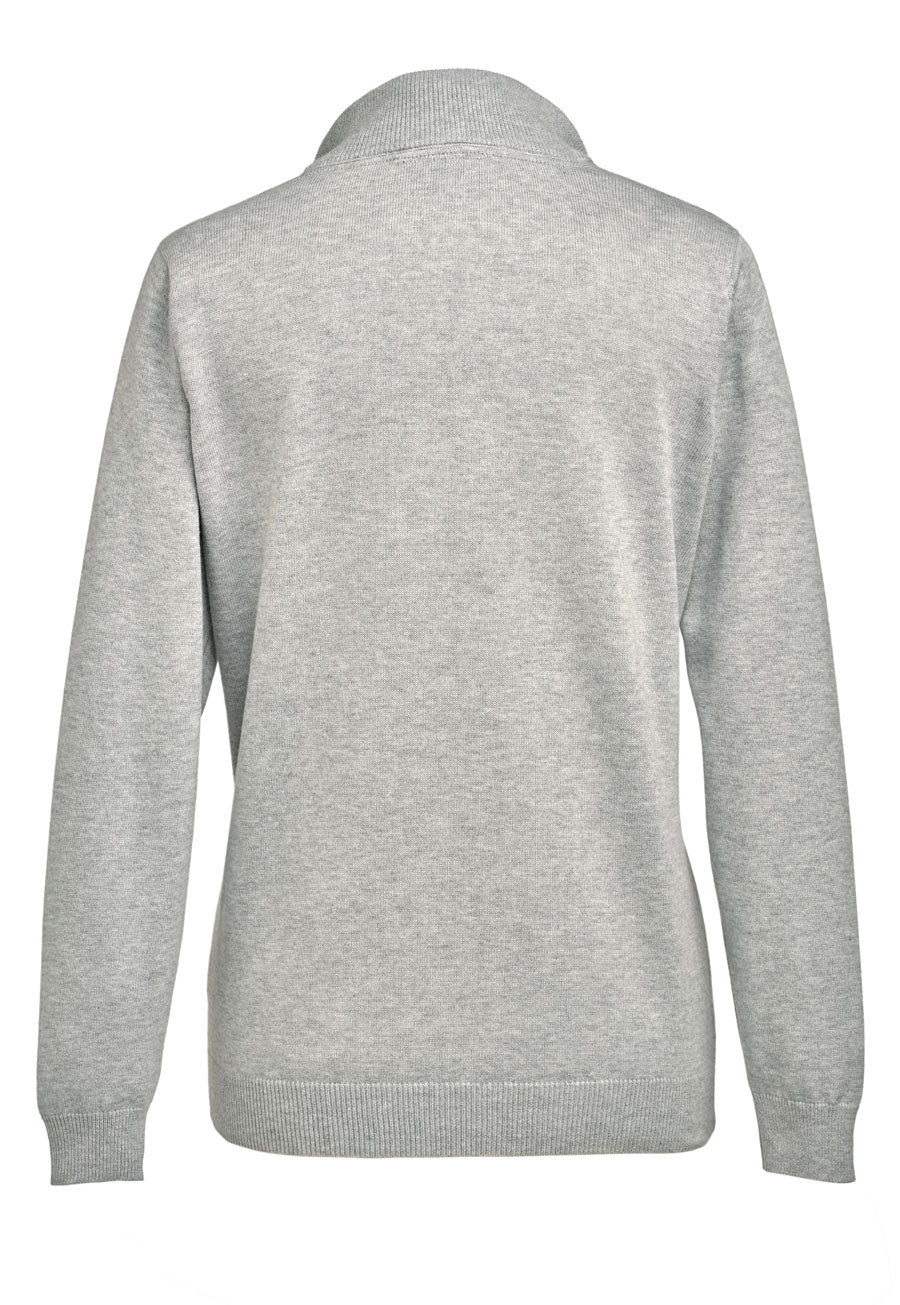 Brook Taverner Taylor 1/4 Zip Jumper in Silver, image 5