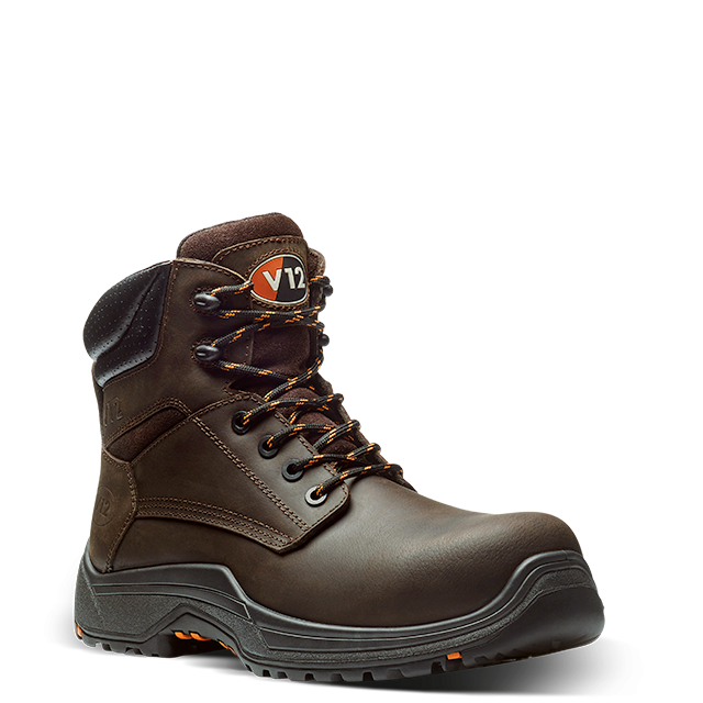 V12 Bison IGS VR601.01 S3 SRC HRO safety boot in Brown – 2