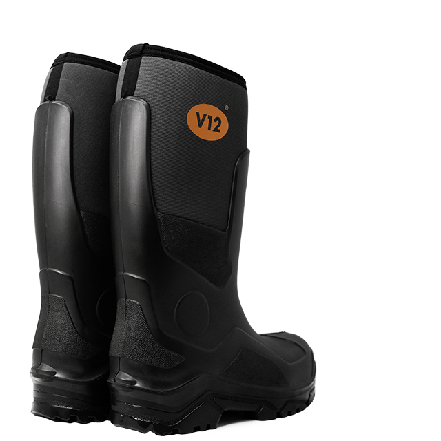 V12 Groundworker V2115 SR FO safety boot in Black/Grey – front-2