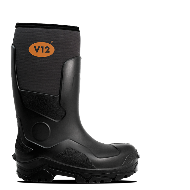 V12 Groundworker V2115 SR FO safety boot in Black/Grey – side