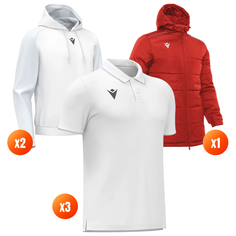 Macron x3 Polo + x2 Hoodie + Jacket Pack