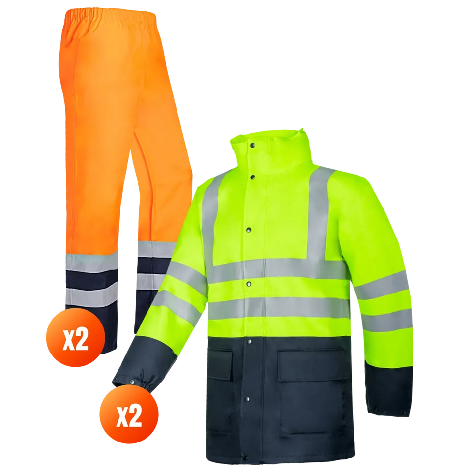 Sioen x2 Two-Tone Hi-Vis Rainsuit Pack