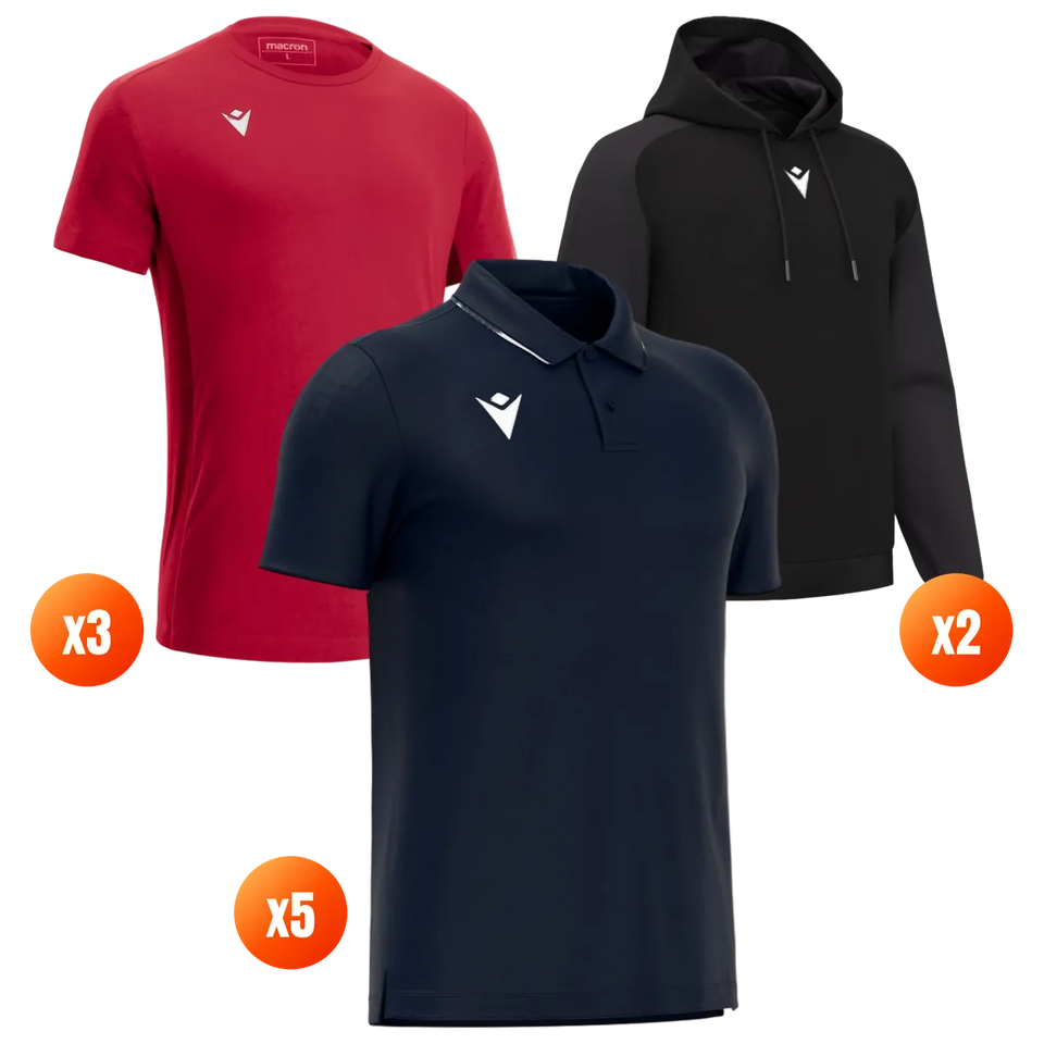The Workwear Co Macron x5 Polo + x3 Tee + x2 Hoodie Pack